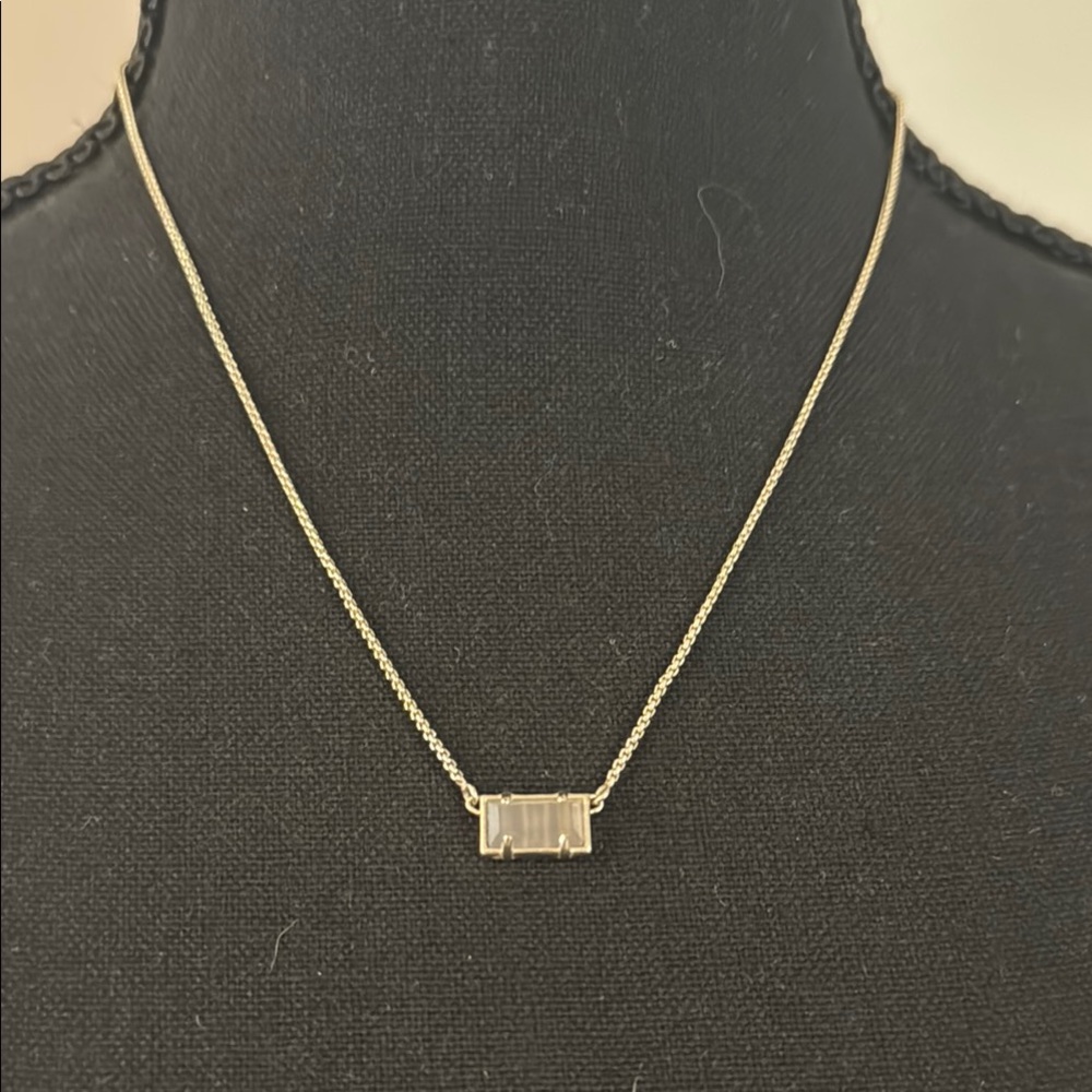 Kendra Scott Gold Necklace with Rectangular Pendant